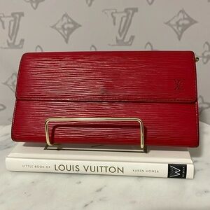 Louis Vuitton Epi Sarah Wallet in Red